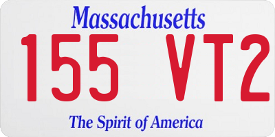 MA license plate 155VT2