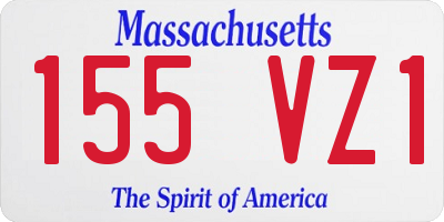MA license plate 155VZ1