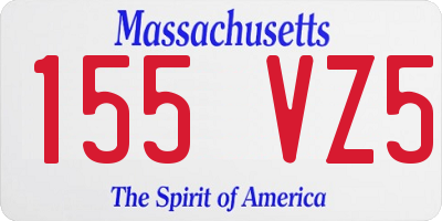 MA license plate 155VZ5