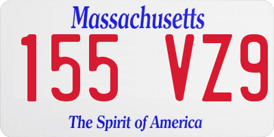 MA license plate 155VZ9