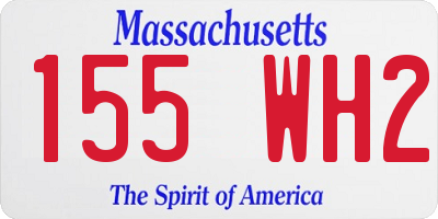 MA license plate 155WH2