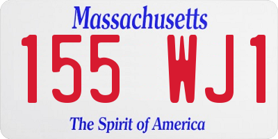 MA license plate 155WJ1