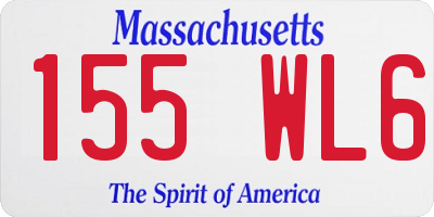 MA license plate 155WL6