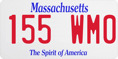 MA license plate 155WM0