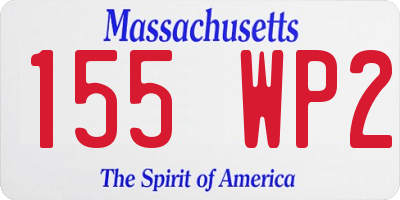 MA license plate 155WP2