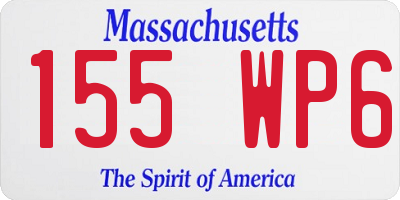 MA license plate 155WP6