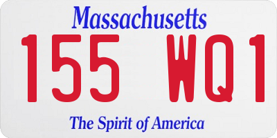 MA license plate 155WQ1