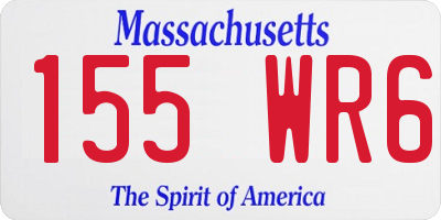 MA license plate 155WR6