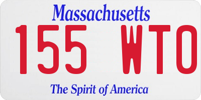 MA license plate 155WT0