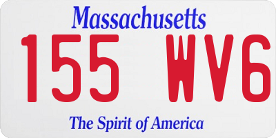 MA license plate 155WV6