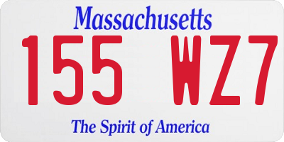 MA license plate 155WZ7