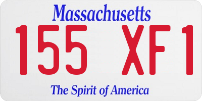 MA license plate 155XF1