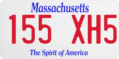 MA license plate 155XH5