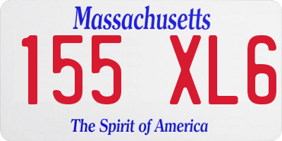 MA license plate 155XL6