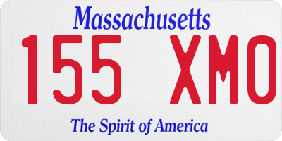 MA license plate 155XM0