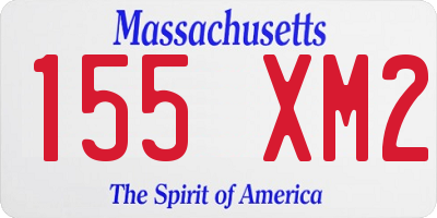 MA license plate 155XM2