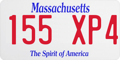 MA license plate 155XP4