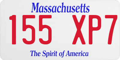 MA license plate 155XP7