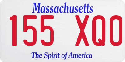 MA license plate 155XQ0