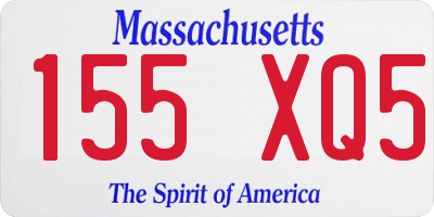MA license plate 155XQ5