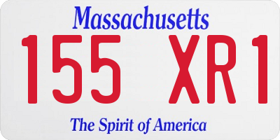 MA license plate 155XR1