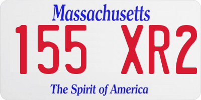 MA license plate 155XR2