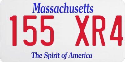 MA license plate 155XR4