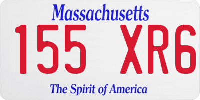 MA license plate 155XR6