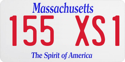 MA license plate 155XS1
