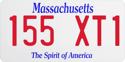 MA license plate 155XT1
