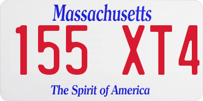 MA license plate 155XT4