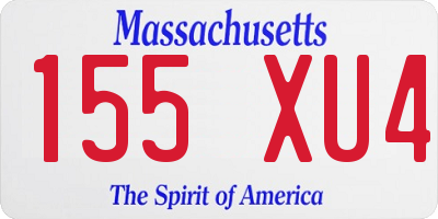 MA license plate 155XU4