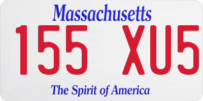 MA license plate 155XU5