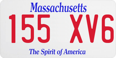 MA license plate 155XV6