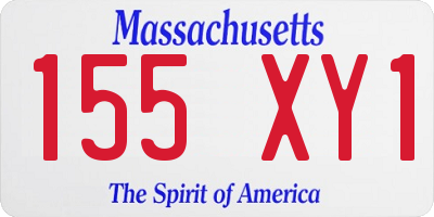 MA license plate 155XY1