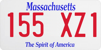 MA license plate 155XZ1
