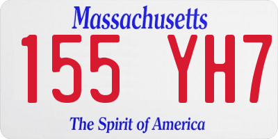 MA license plate 155YH7