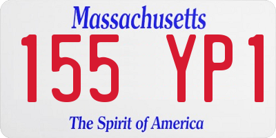 MA license plate 155YP1