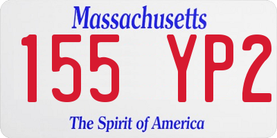 MA license plate 155YP2