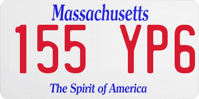 MA license plate 155YP6