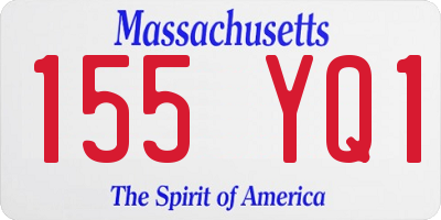 MA license plate 155YQ1