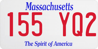 MA license plate 155YQ2