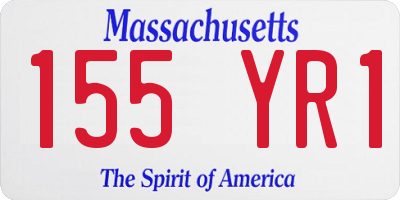 MA license plate 155YR1