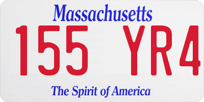 MA license plate 155YR4