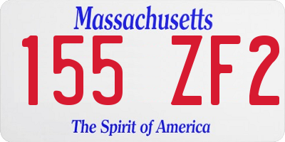 MA license plate 155ZF2