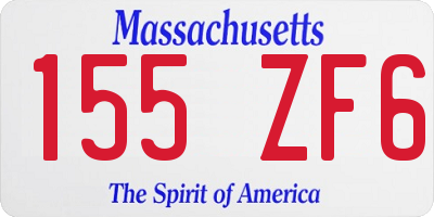 MA license plate 155ZF6