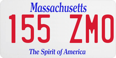 MA license plate 155ZM0