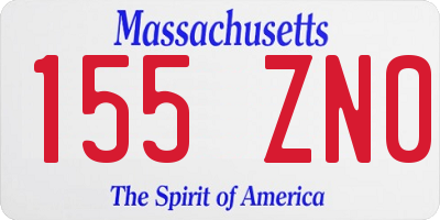 MA license plate 155ZN0