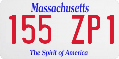 MA license plate 155ZP1