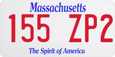 MA license plate 155ZP2